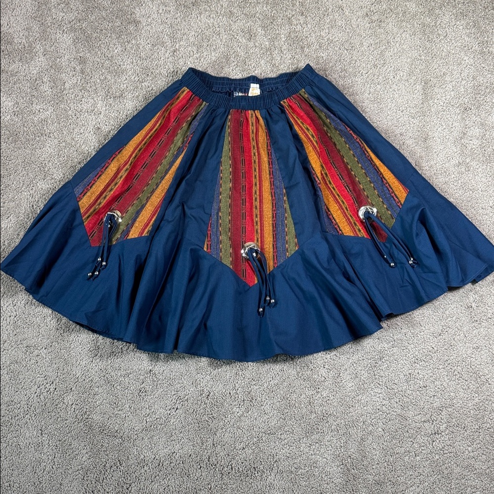 Vintage Malco Modes Puff Sleeve Western Prairie Skirt Outfit, USA Made